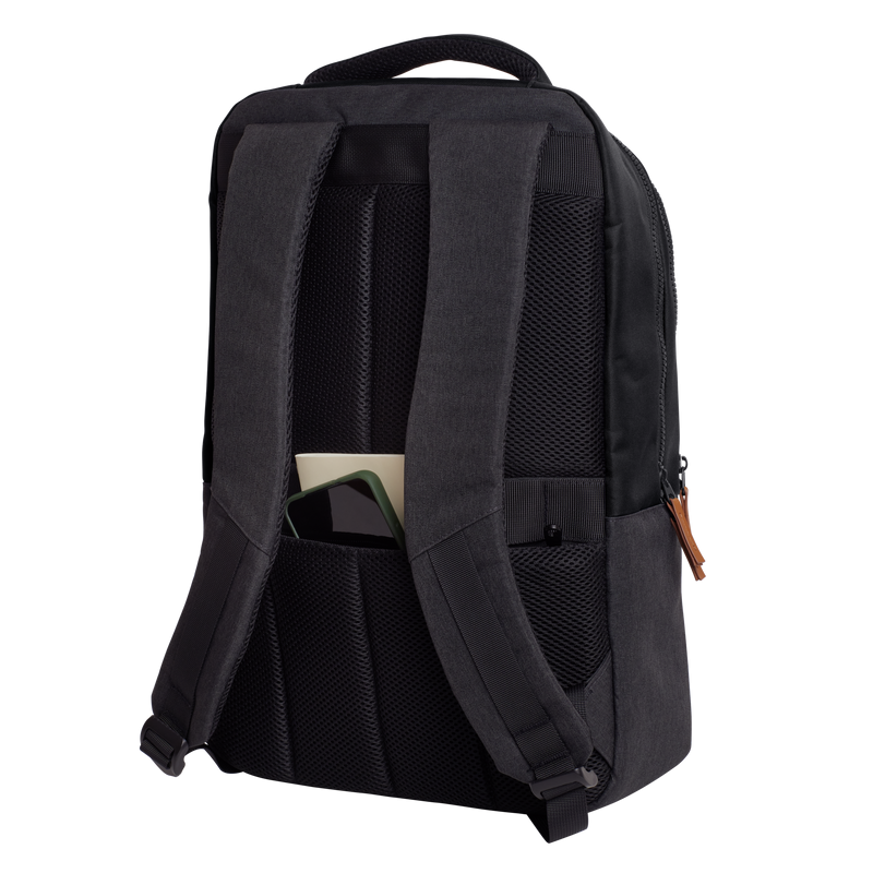 Rucsac laptop Trust Lisboa pentru laptop-uri cu diagonala de 16", material POM, RPET Polyester, RPET twill polyester, volum 23 L, negru