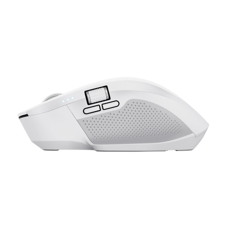 Mouse Trust Ozaa+, wireless RF 2.4GHz, bluetooth, conectivitate USB 1.1, 2.0, 3.0, rezolutie maxima 3200 DPI, alb