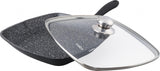 TIGAIE GRILL ALUMINIU + CAPAC 28 x 4.5 CM , DARK LINE, COOKING  BY HEINNER