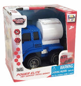 VEHICULE CU FRICTIUNE, SCARA 1/43, 10CM, AUTOCISTERNA ALBASTRA