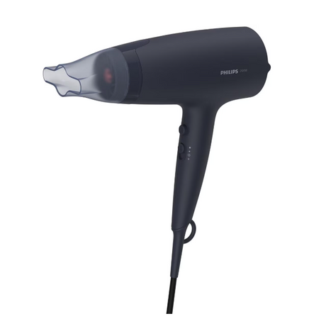 Uscator de par PHILIPS Seria 3000 BHD360/20, 6 viteze, 6 trepte temperatura, 2100W, Negru, L x A x I (mm) 90x295x215