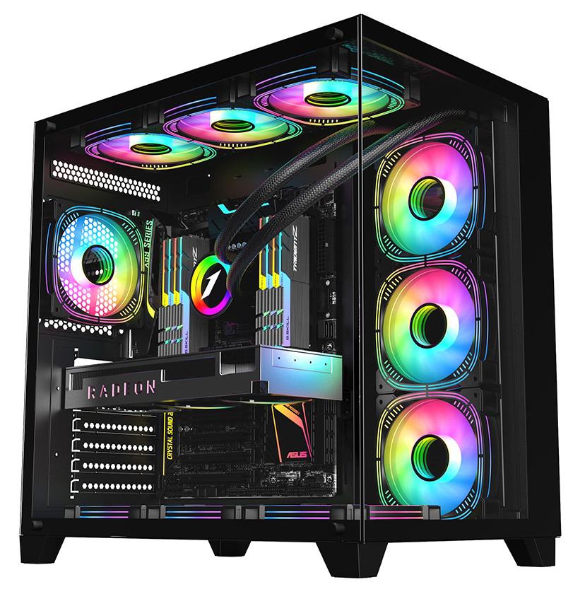 Carcasa 1STPLAYER Gaming MV8 Cube Tower NEGRU