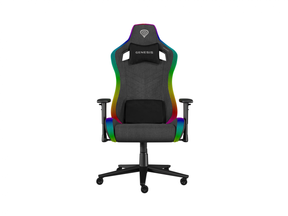 Scaun gaming Genesis TRIT 660, material textil, iluminare RGB, suporta pana la 150 kg, inaltime reglabila, spatar ajustabil, gri