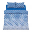 Lenjerie dubla 100% bumbac 4 piese, Blu