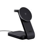 Stand de incarcare 3-in-1 Trust Viro, putere intrare 20W, interfata USB- C, compatibil cu produsele din brandul Apple: iPhone (12 si modele mai noi), Airpods si Apple Watch, negru
