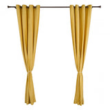 Set 2 draperii catifea 140x270 cm - Galbene