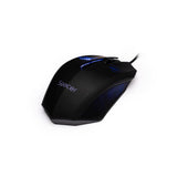 Mouse Spacer SPMO-M20, cu fir, 1000DPI, senzor optic, 3 butoane, iluminare, negru