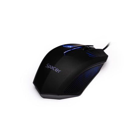 Mouse Spacer SPMO-M20, cu fir, 1000DPI, senzor optic, 3 butoane, iluminare, negru