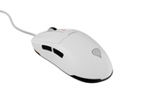 Mouse gaming cu fir Gensesis Krypton 660, interfata USB, 12000 DPI, 6 butoane, iluminare RGB, alb