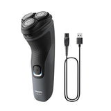 Aparat de ras PHILIPS Seria1000 S1142/00, Autonomie 40 min, 3 elemente de taiere, Gri, L x A x I (mm) 80x100x190