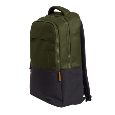Rucsac laptop Trust Lisboa pentru laptop-uri cu diagonala de 16", material POM, RPET Polyester, RPET twill polyester, volum 23 L, verde