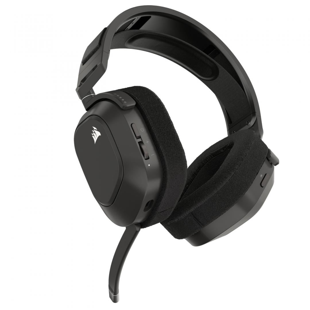 Casti Gaming Head-band CORSAIR HS80 MAX WIRELESS, Fara Fir, Gri