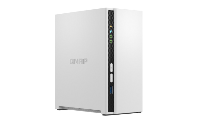 NAS QNAP 233 2-Bay, CPU ARM 2.0GHz Quad core, RAM 2GB, HDD 2.5"/3.5" SATA 6Gbps (neincluse), LAN: 1 GigaLan, USB3.2 Gen1: 1 USB2.0: 1, tower, adaptor alimentare, garantie 2 ani