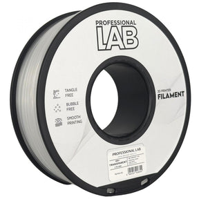 PROFESSIONAL LAB 3D FILAMENT 1KG ABS+ TRANSPARENT, Diametru:1.75mm, GreutateL 1KG, Temperatura duza: 220C – 250C, Temperatura platforma: 95C – 110C,