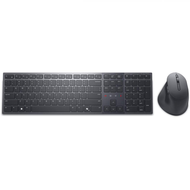 Kit Wireless tastatura si mouse Dell KM900, taste numerice, Gri