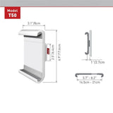 Suport Tableta/Mobil de birou, Barkan T50, Fix, 7-12'', alb
