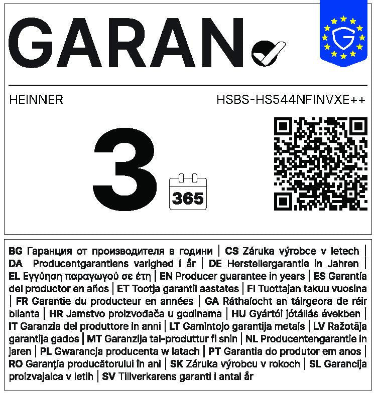 SIDE BY SIDE HEINNER HSBS-HS544NFINVXE++