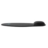 Mousepad Spacer, suport incheietura cu gel, cauciuc si material textil, 240 x 220 mm, negru