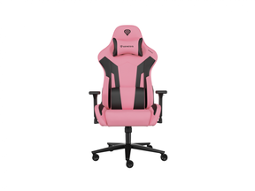 Scaun gaming Genesis Nitro 720, piele ecologica, reglabil pe inaltime, suporta pana la 150 kg, inaltime reglabila 46.5 - 53.5 cm, spatar ajustabil 135°, dimensiuni roti 60mm,  negru/roz