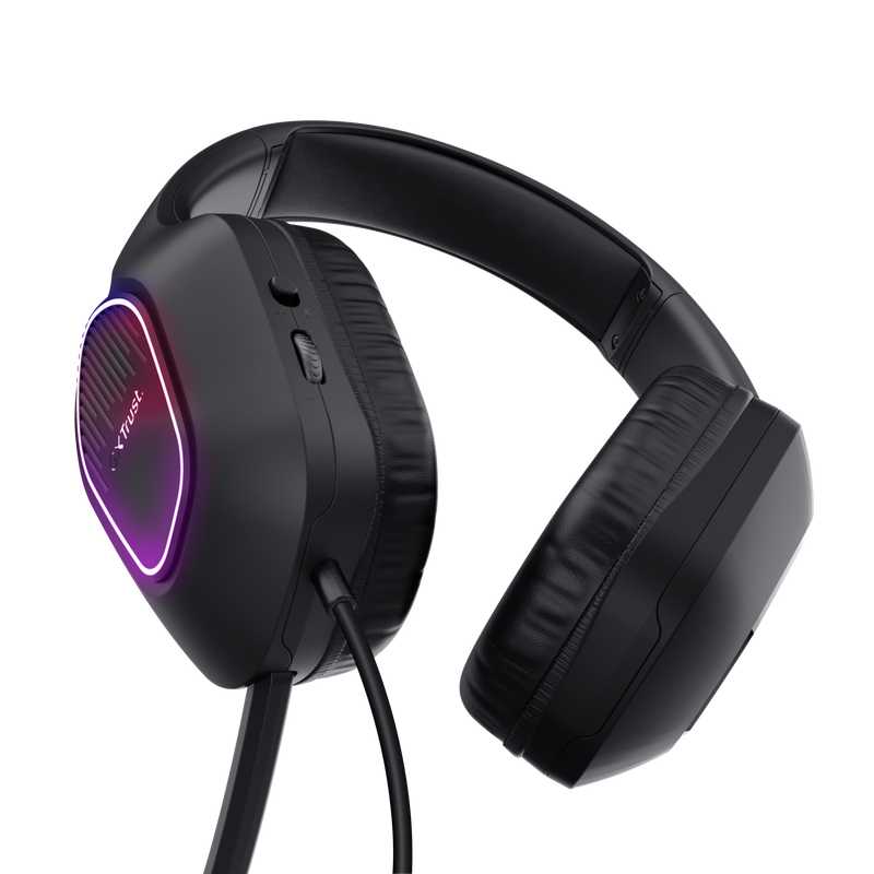 Casti cu fir Trust LED GXT 416 Zirox, cu microfon, interfata 3.5mm, USB- A, frecventa raspuns 20 Hz - 20.000 Hz, sensibilitate 90 dB, negru