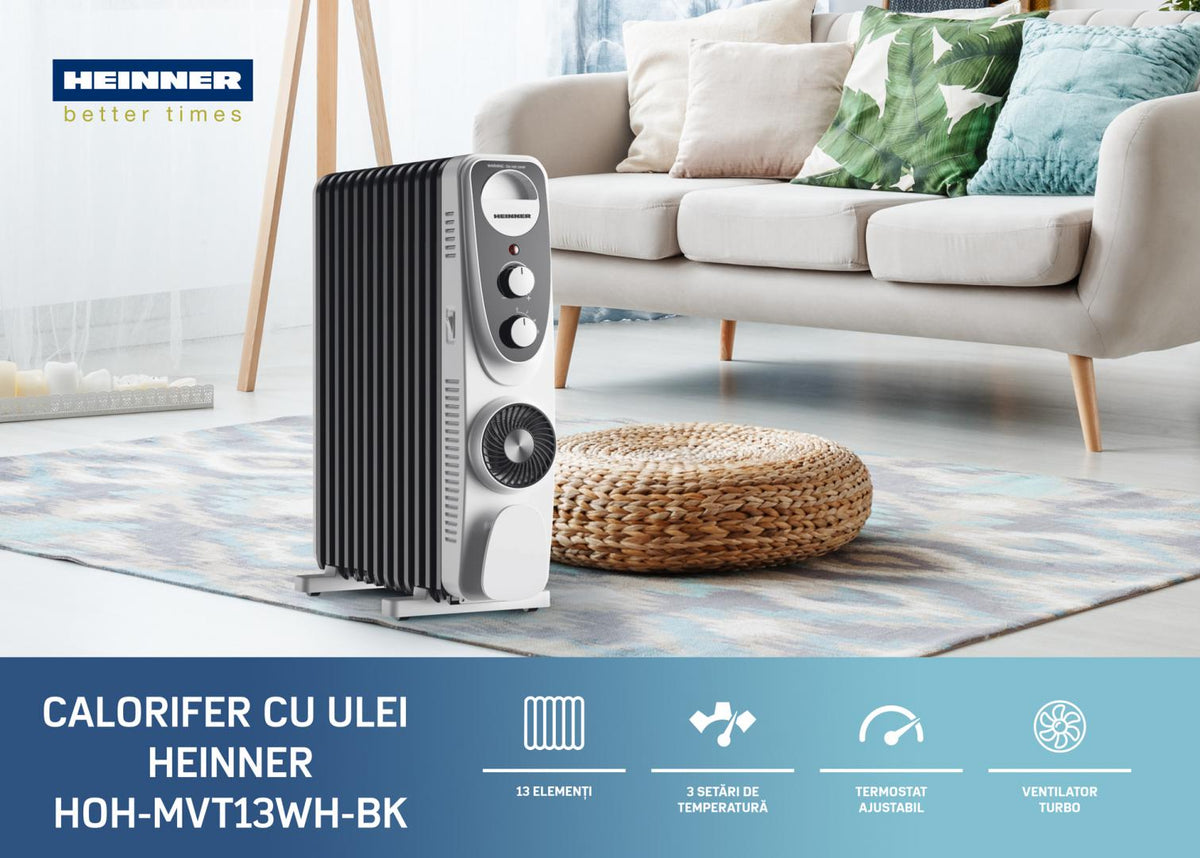 CALORIFER CU ULEI HEINNER HOH-MVT13WH-BK