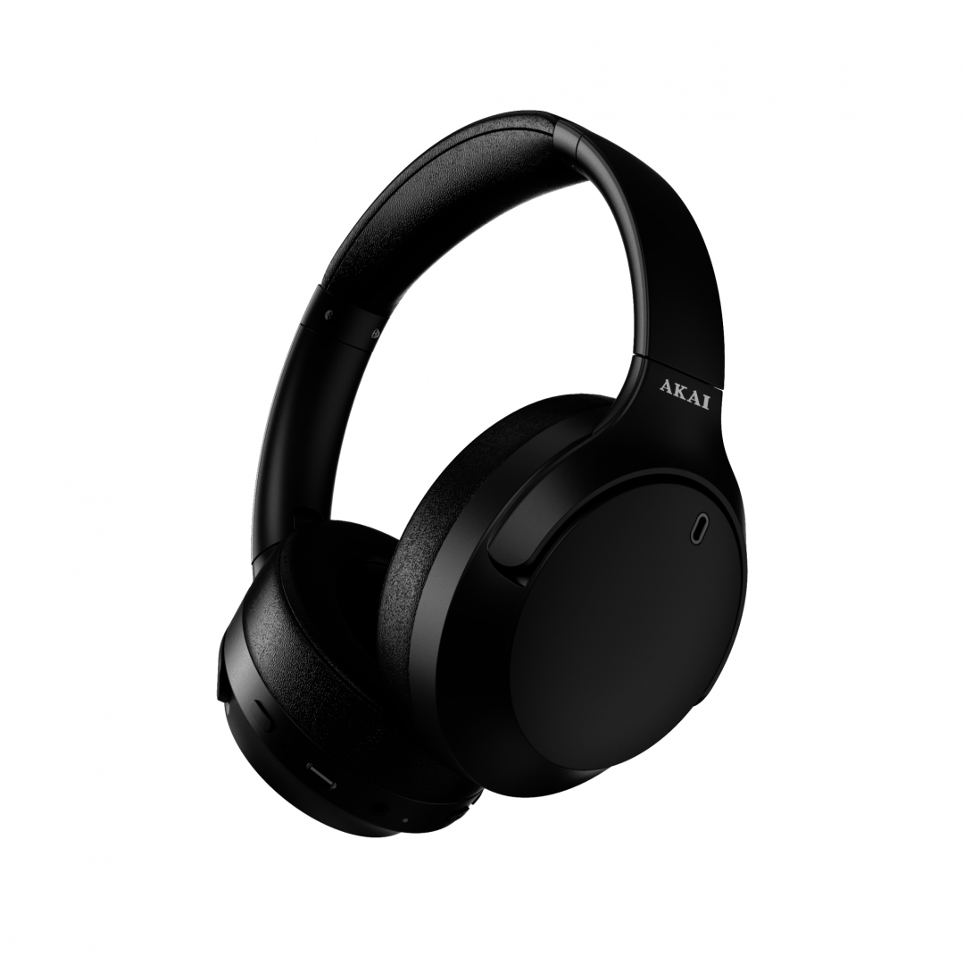 Casti Akai BTH-P200ANC wireless, sensibilitate microfon: (-42) ± 3dB, răspuns în frecvență: 20 - 20 kHz, baterie 400mAh, autonomie baterie până la 360h, negru