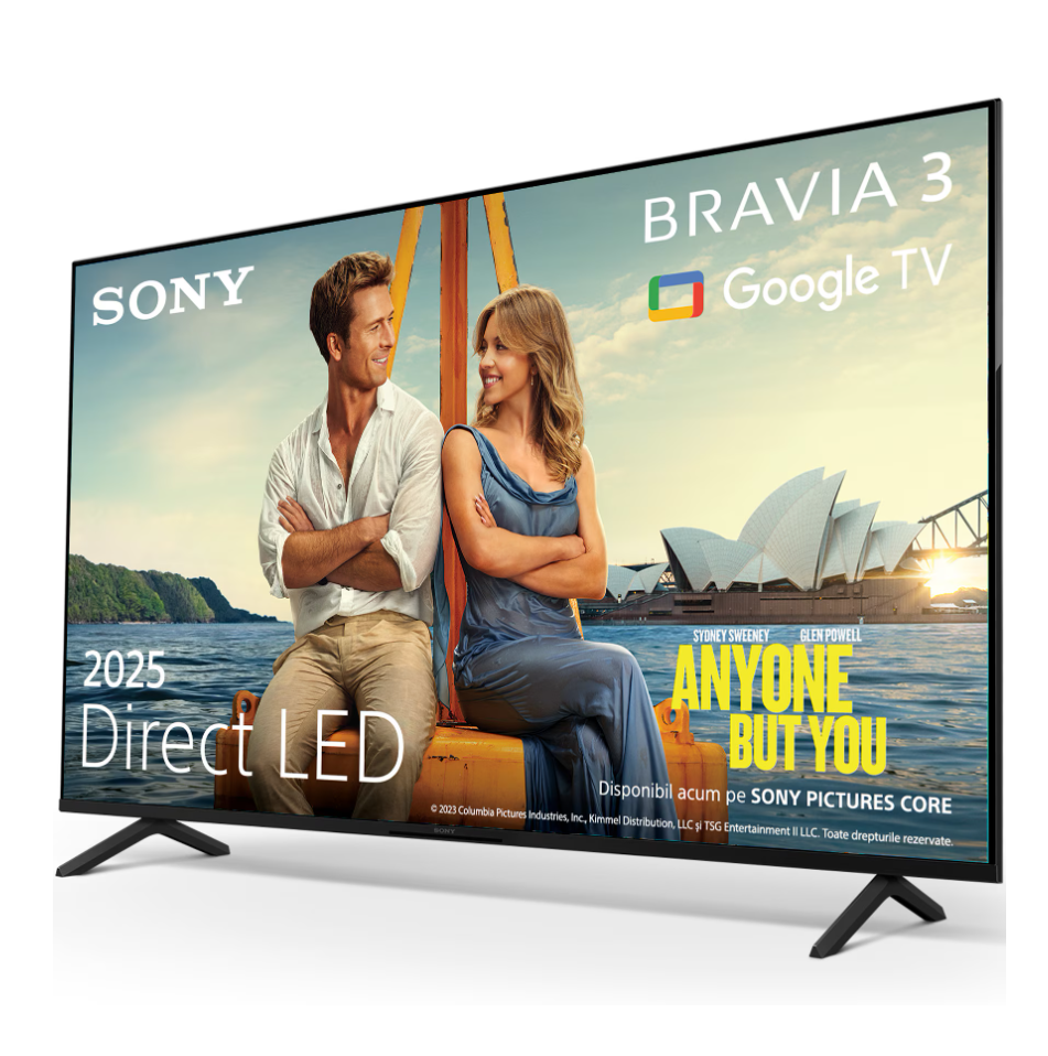 Televizor Sony BRAVIA 3 LED 50S39, 126 cm, Smart Google TV, 4K, Clasa E