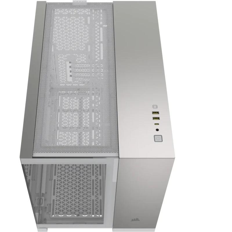 Carcasa CORSAIR 2500X Micro ATX Dual Chamber White/Satin Gray Aluminium