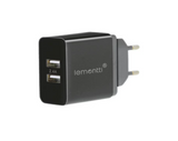 Lemontti Incarcator Retea 2.4A 2 porturi USB-A Negru