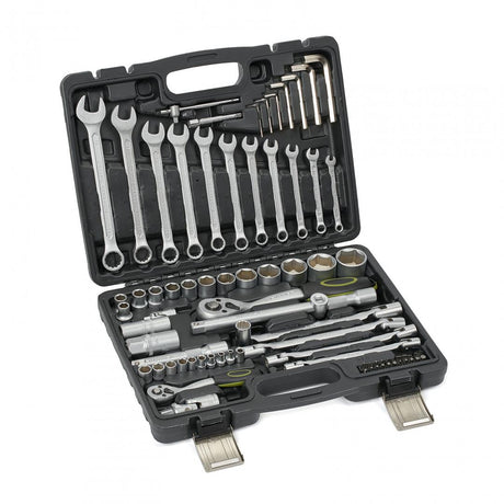 HR TRUSA 77 PIESE 1/4"&1/2" CR-V