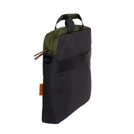 Geanta laptop Trust Lisboa, pentru laptopuri cu diagonala pana in 15.6", 2 compartimente, material POM, RPET Polyester, RPET, volum 2.1 L,  verde