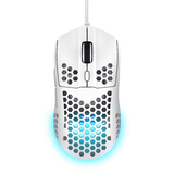 Mouse cu fir Trust GXT 928W Helox, rezolutie maxima 6400 DPI, 6 butoane, interfata USB-A, alb