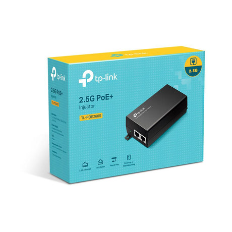 "2.5G PoE+ Injector Adapter PORT: 1× 2.5G PoE Port, 1× 2.5G Non-PoE Port SPEC: 802.3at/af Compliant, Data and Power Carried over The Same Cable Up to 100 Meters, Plastic Case, Pocket Size"