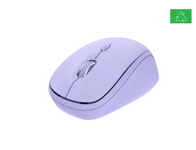 Mouse wireless Trust Yvi, rezolutie maxima 1600 DPI, violet
