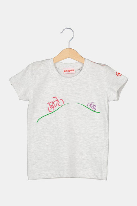 TRICOU CASUAL BICICLETE FAMILIE COPII LIGHT GREY-S