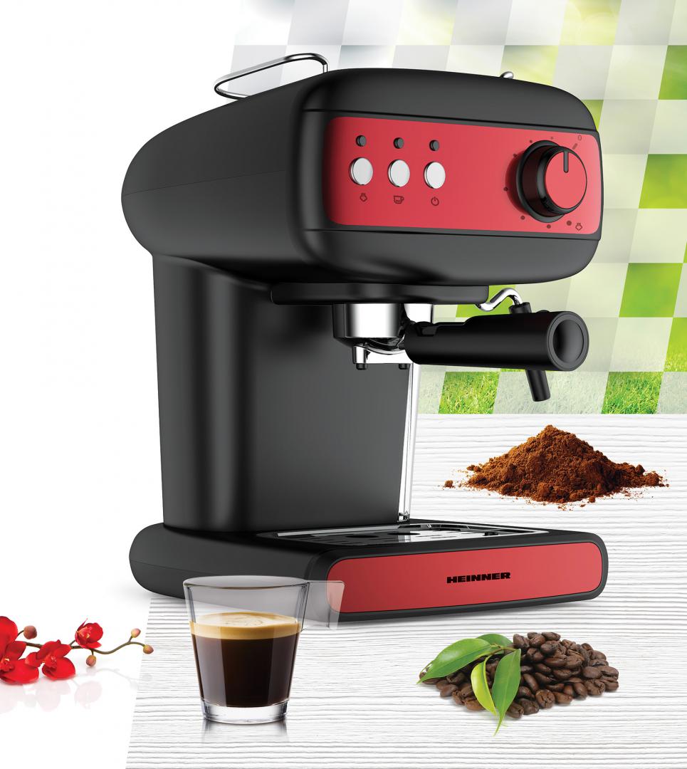ESPRESSOR HEINNER Red Boquette HEM-1100BKRD