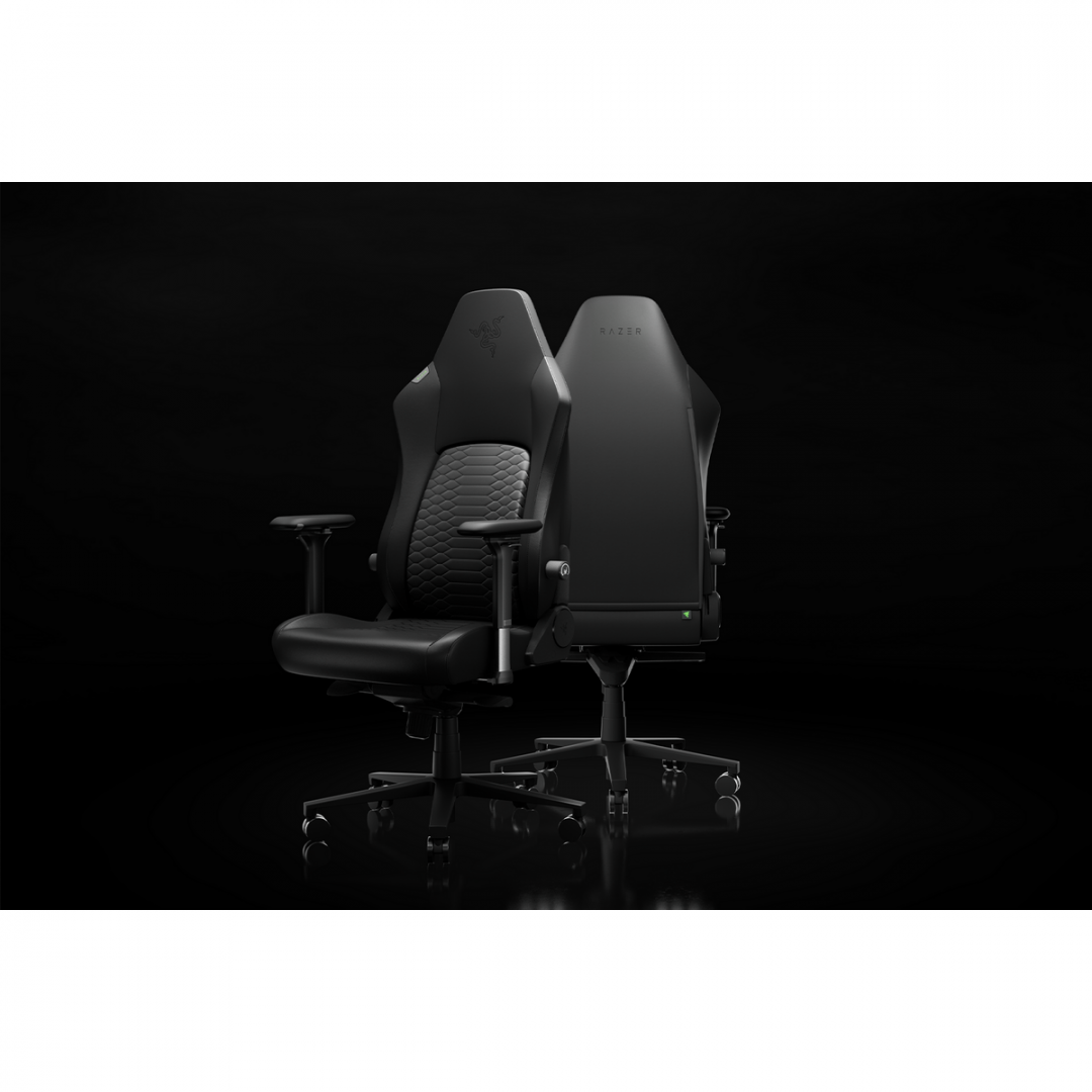 Scaun Razer Iskur V2 NewGen, tip spuma spumă turnată PU, suport lombar integrat, tetieră reglabilă, cotiere 2D, clasa de ridicare pe gaz 4, negru