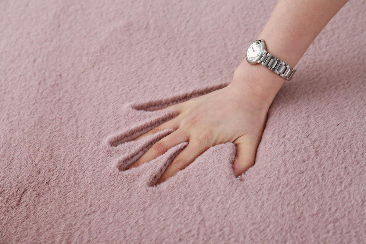 Covor Heinner Shaggy soft blanita Roz Pudra 50x90 cm