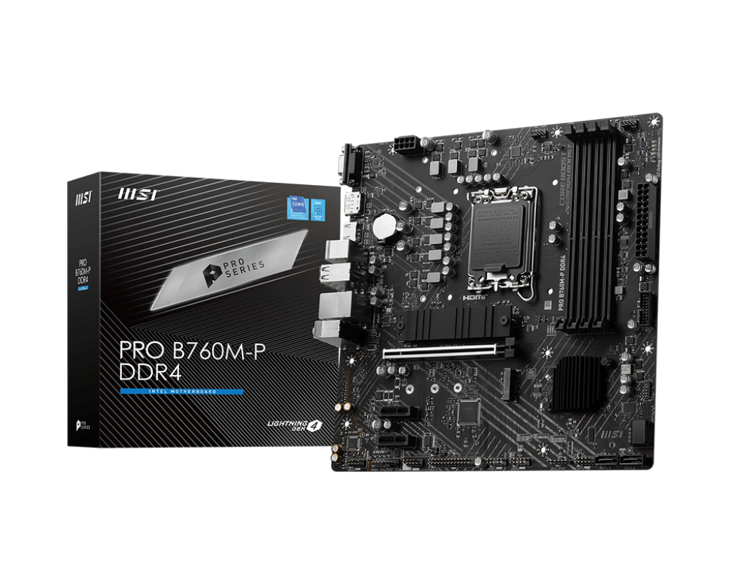 Placa de baza MSI PRO B760M-P DDR4, Socket 1700, DDR4, Micro-ATX