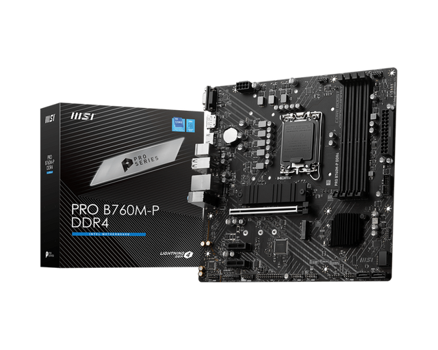 Placa de baza MSI PRO B760M-P DDR4, Socket 1700, DDR4, Micro-ATX