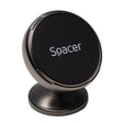 Suport auto magnetic Spacer pentru smartPhone, Metalic,fixare prin adeziv, Magnetic, 4 SuperMagneti N50, rotire 360 grade, negru
