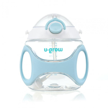 Sticla tritan cu pai si curea , 330 ml , blue, U-Grow