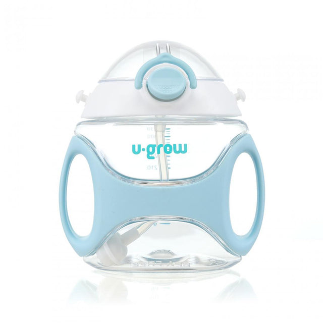 Sticla tritan cu pai si curea , 330 ml , blue, U-Grow
