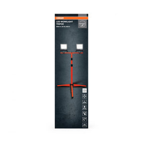 2 Proiectoare LED (lampa de lucru) cu stativ OSRAM Worklight Tripod,2x30W, 220-240V, 2x2700 lm, lumina neutra(4000K), IP65/IK06/IP44,inaltime ajustabila 1.8m, Aluminiu