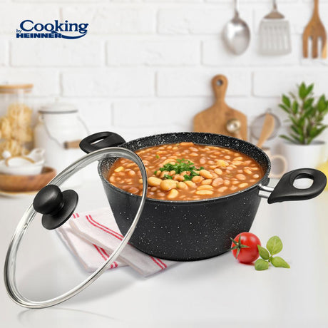 SEMIOALA ALUMINIU FORJAT 24x10 CM,3.8L,ONIX, COOKING BY HEINNER