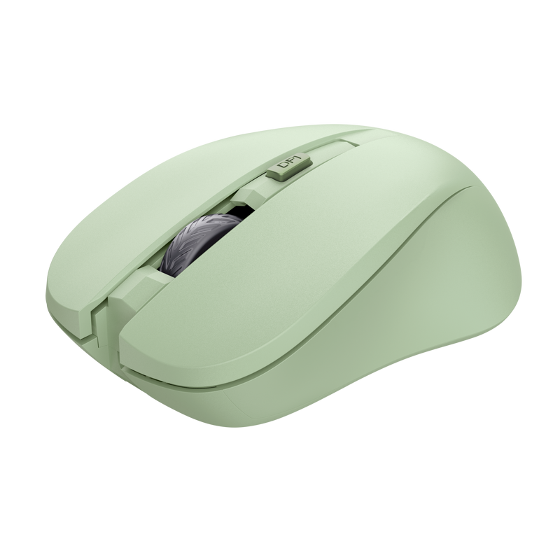 Mouse Trust Mydo Wireless, rezolutie 1800 DPI, 4 butoane, durata de viata baterie 6 luni, verde