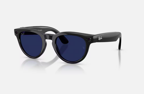 RayBan Meta HEADLINER LowBridgeFit Shinny Black - Sapphire Transitions® Gen2