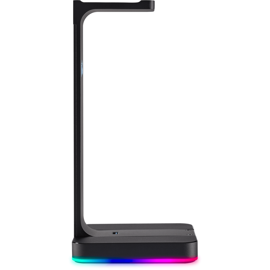 Headset stand 7.1 surround, negru 2x USB 3.1 tip A pentru incarcare si conectare dispozitive mobile. Placa audio integrata care ofera sunet surround oricarei perechi de casti stereo, compatibil cu CORSAIR iCUE
