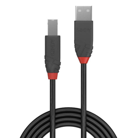 Cablu transfer Lindy LY-36675, USB 2.0 Type A to B, 5m, Anthra Line