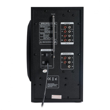 Boxe Serioux 5.1 SoundRise 51105W, putere totala 105W RMS, tip 5.1, sateliti 5 x 15W, subwoofer 30W, Conectivitate: Bluetooth, USB, AUX, SD, Radio FM, negre, SRXS-51105W